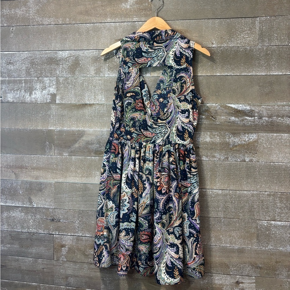 Ark & Co Paisley Open back tank sundress size M - Picture 3 of 13